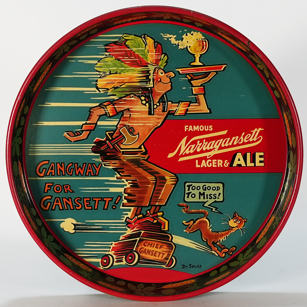 Narragansett Lager Ale Gangway for Gansett Dr Seuss TrayReference n