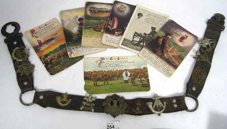 World War 1 Belt with Various Badges to include Royal