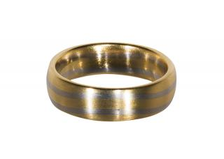 Platinum and 18k yellow gold band Platinum and 18k yellow