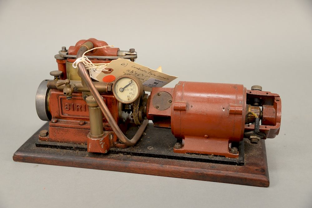 Steam engine generator combination with pressure gauge 2 3 4