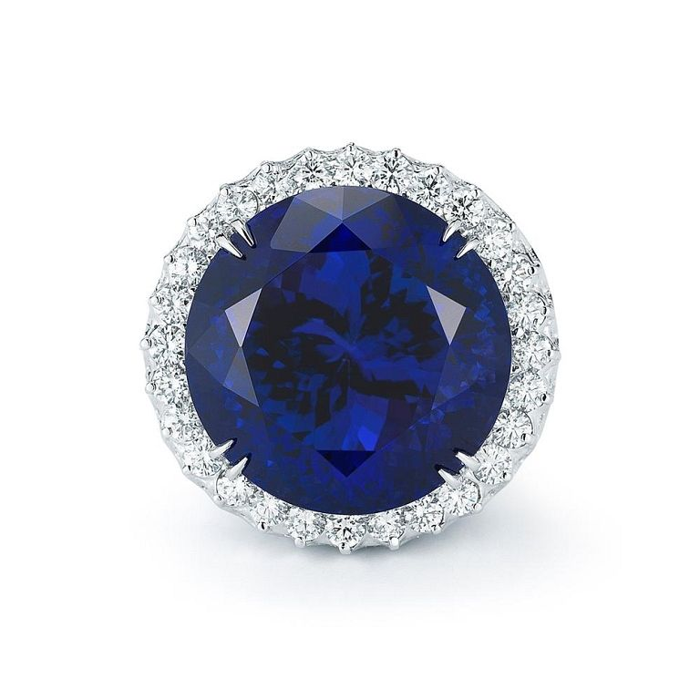 ROYAL BLUE TANZANITE AND DIAMOND RING ROYAL BLUE TANZANITE AND