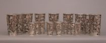 Lot of Mexican Sterling Cocktail Glasses circa Mid 1930 s