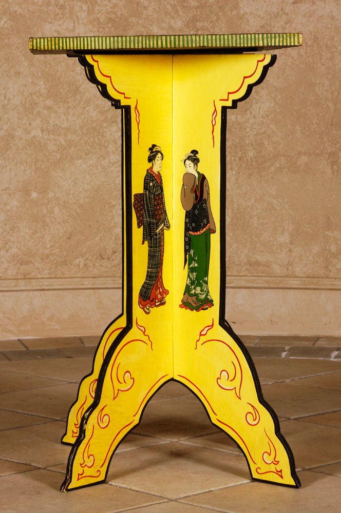 9110 Hand Painted Magic Table Magic table hand painted wood