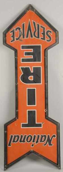 Large Porcelain National Tire Service Sign Description Displays well Two