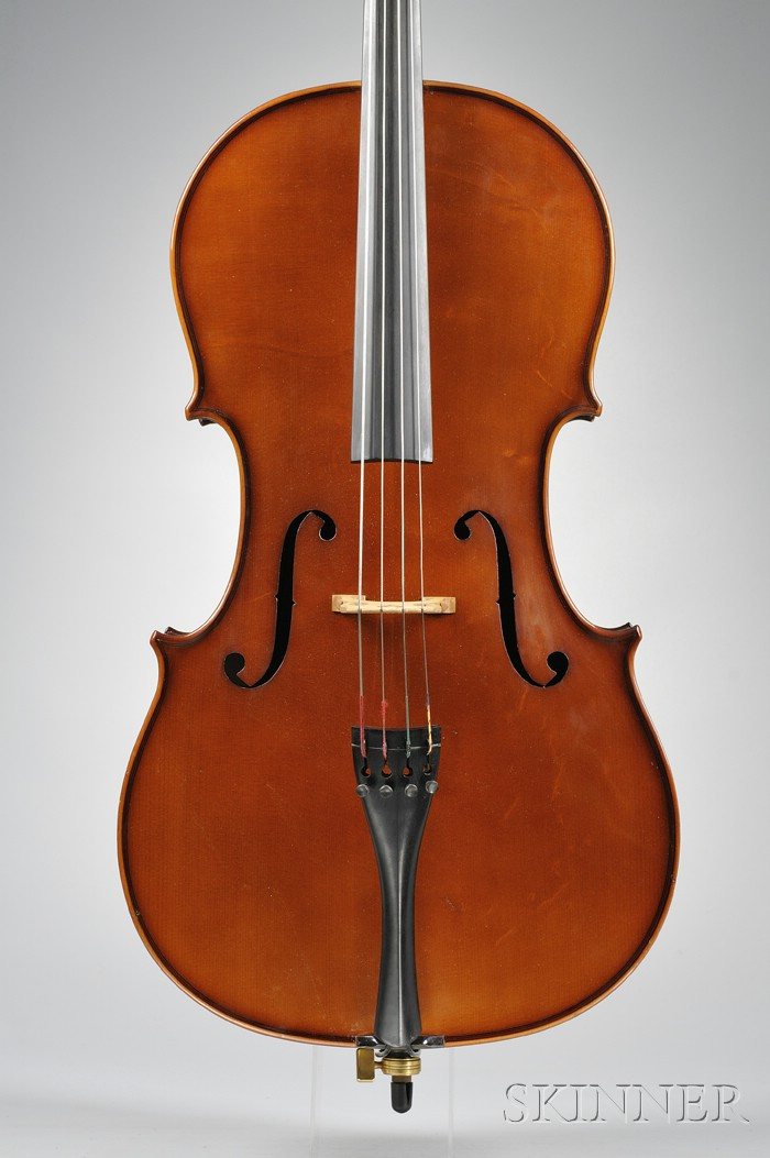 Child s Modern Violoncello labeled PETER STEINHAUS length of back