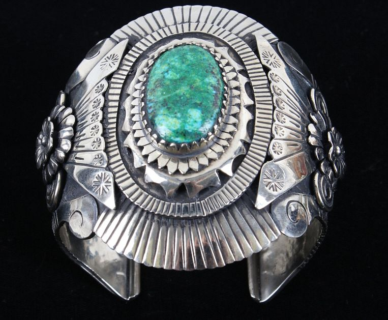 Armand American Horse Alpaca Silver Turquoise Cuff Included in this