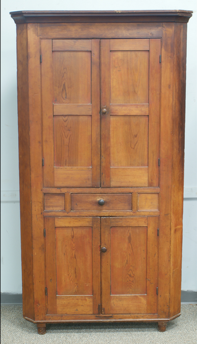 Cedar and pine 1 pc corner cupboard drawer in waist