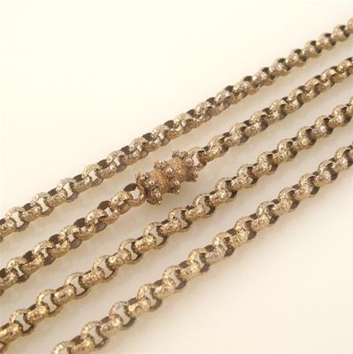 A late George III 15ct gold guard chain the circular