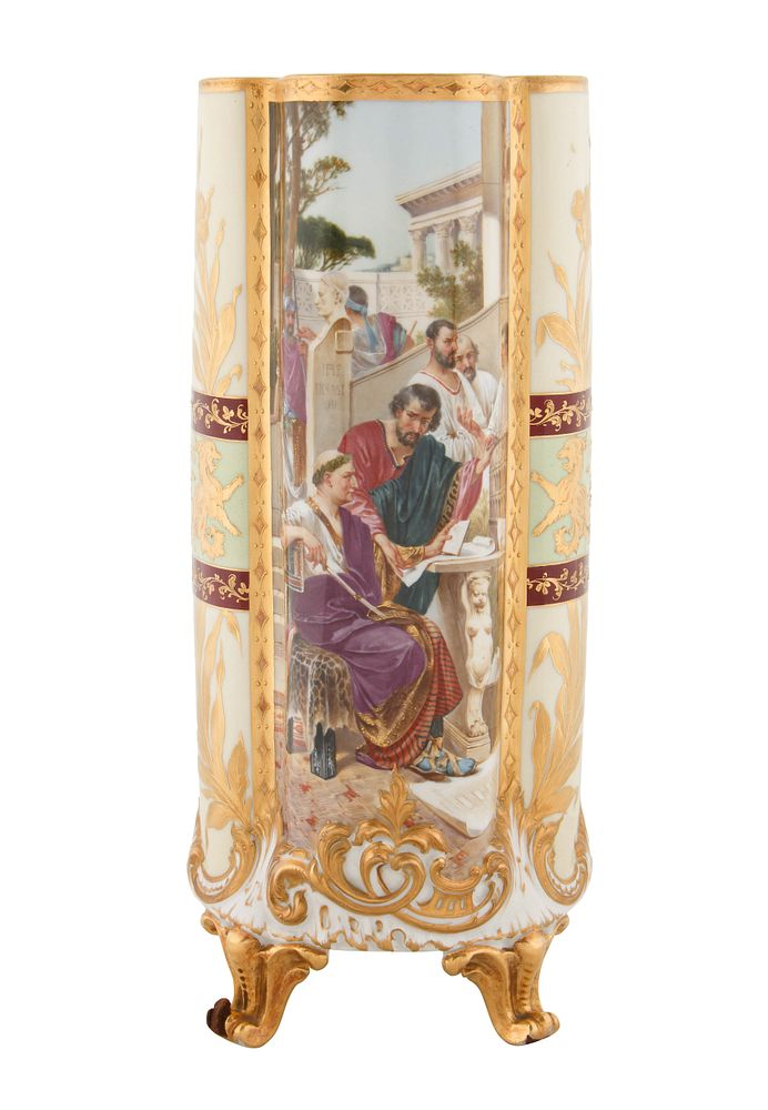 LATE 19TH EARLY 20TH DRESDEN PORCELAIN VASE LATE 19TH EARLY
