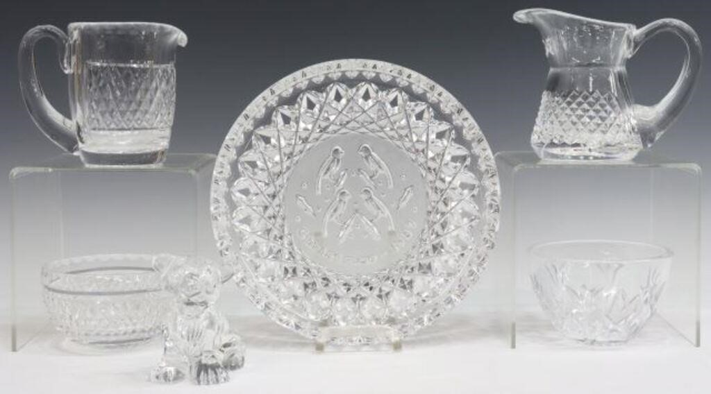 lot of 6 Waterford cut crystal items all with acid