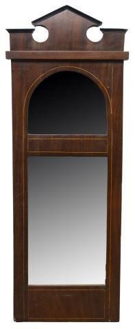 Empire style mirror 19th c in a mahogany finish architectural