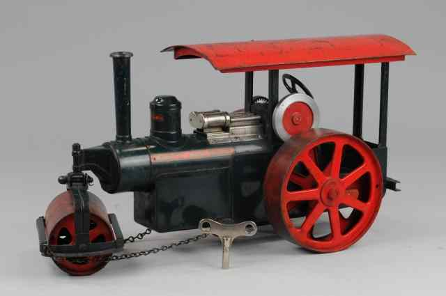 BUDDY L ROAD ROLLER C 1930 s pressed steel green
