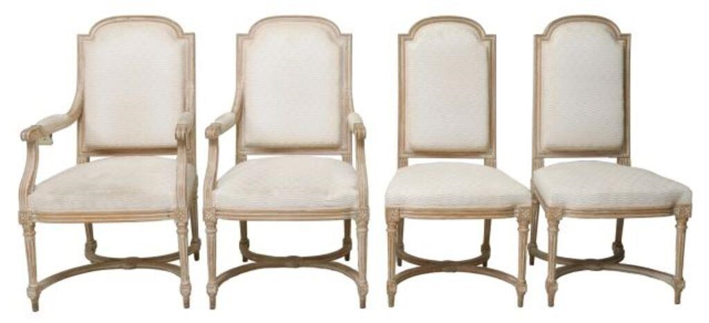 lot of 4 French Louis XVI style chairs M Hird