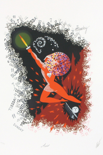 ERTE ROMAIN DE TIRTOFF SERIGRAPH Russian 1892 1990 titled Aries