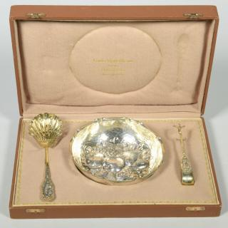 Continental Silver Berry Set Three piece silver berry set consisting