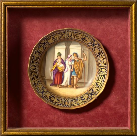 Good Meissen Porcelain Soup Plate third quarter 19th century richly