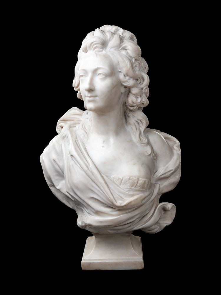 A Continental Marble Portrait Bust of a Noble Lady A