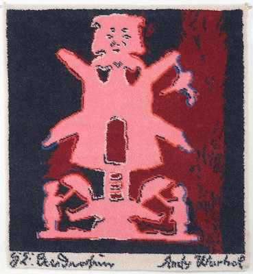 A Hooked Tapestry of an Image by Andy Warhol The