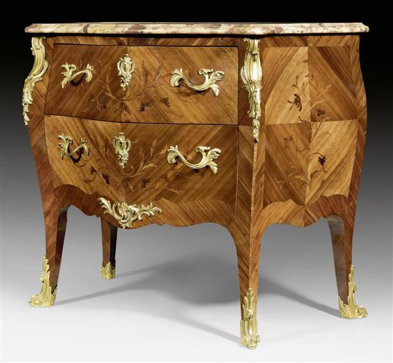 COMMODE Louis XV style stamped VICTOR RAULIN 226 BLV DE