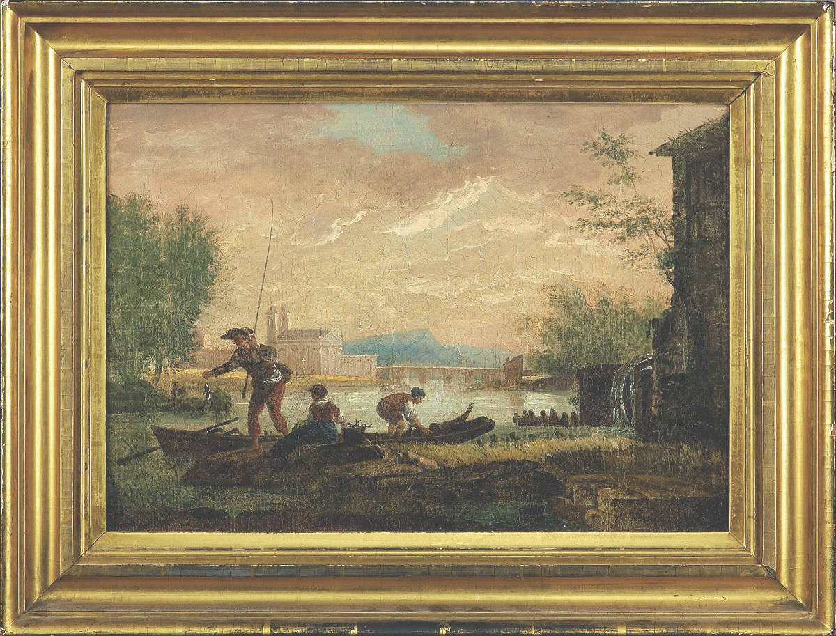MORNING ON THE LOIRE SCHOOL OF CLAUDE JOSEPH VERNET FRENCH