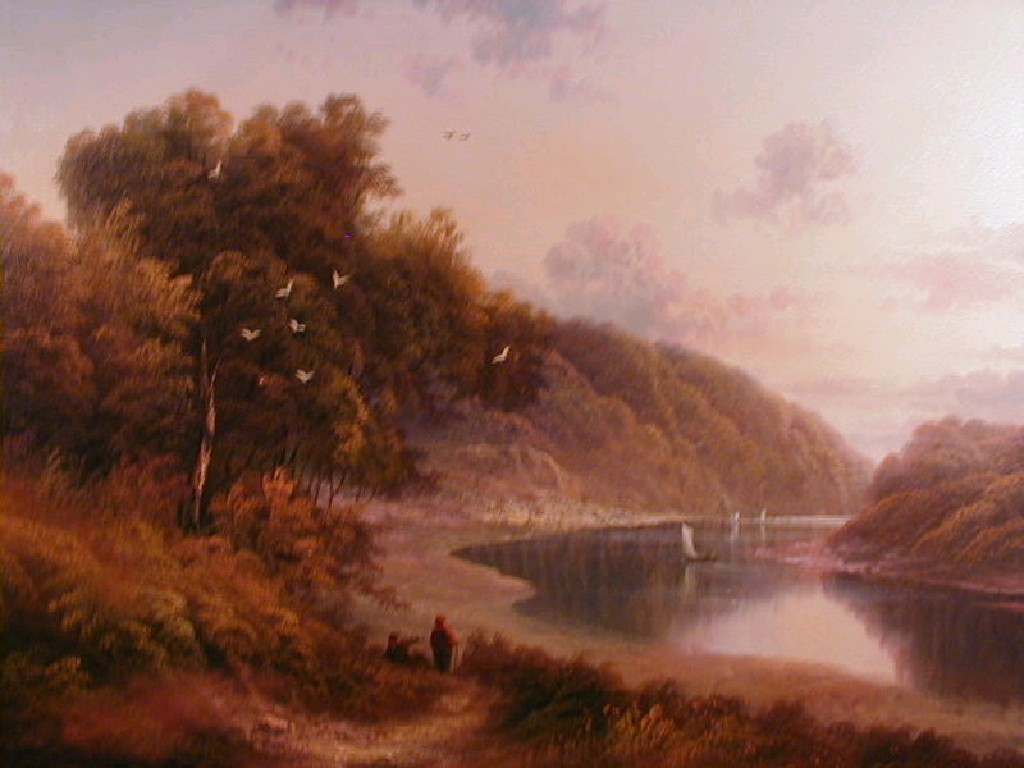 Andrew Grant Kurtis Landscape oil on canvas signed 18 x