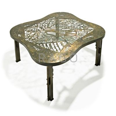 PHILIP AND KELVIN LAVERNE Rare Viola coffee table USA 1960s