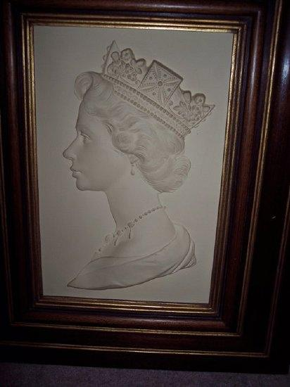 A Royal Worcester plaque Portrait of Her Majesty Queen Elizabeth