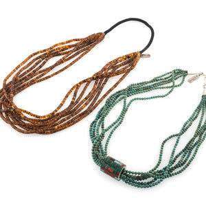 Judy Rosetta Kewa 20th 21st century Multi Strand Necklaces lot