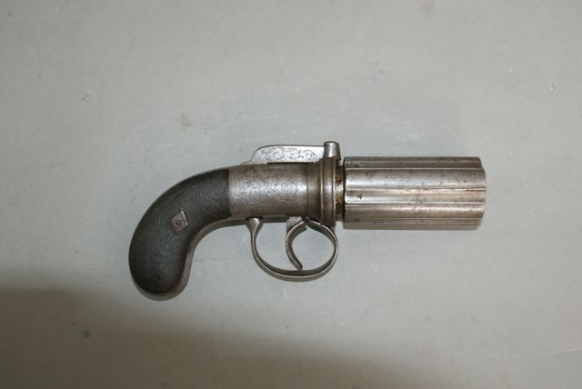An English 6 shot pepperbox 3 inch barrel 41 caliber