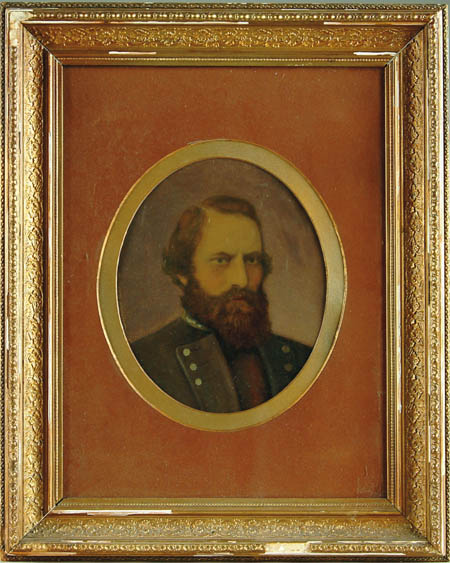 RARE HISTORIC JEB STUART HAND COLORED IMPERIAL TINTYPE 12 x