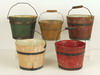 BERRY PAILS Lot of five assorted Shaker soft wood berry