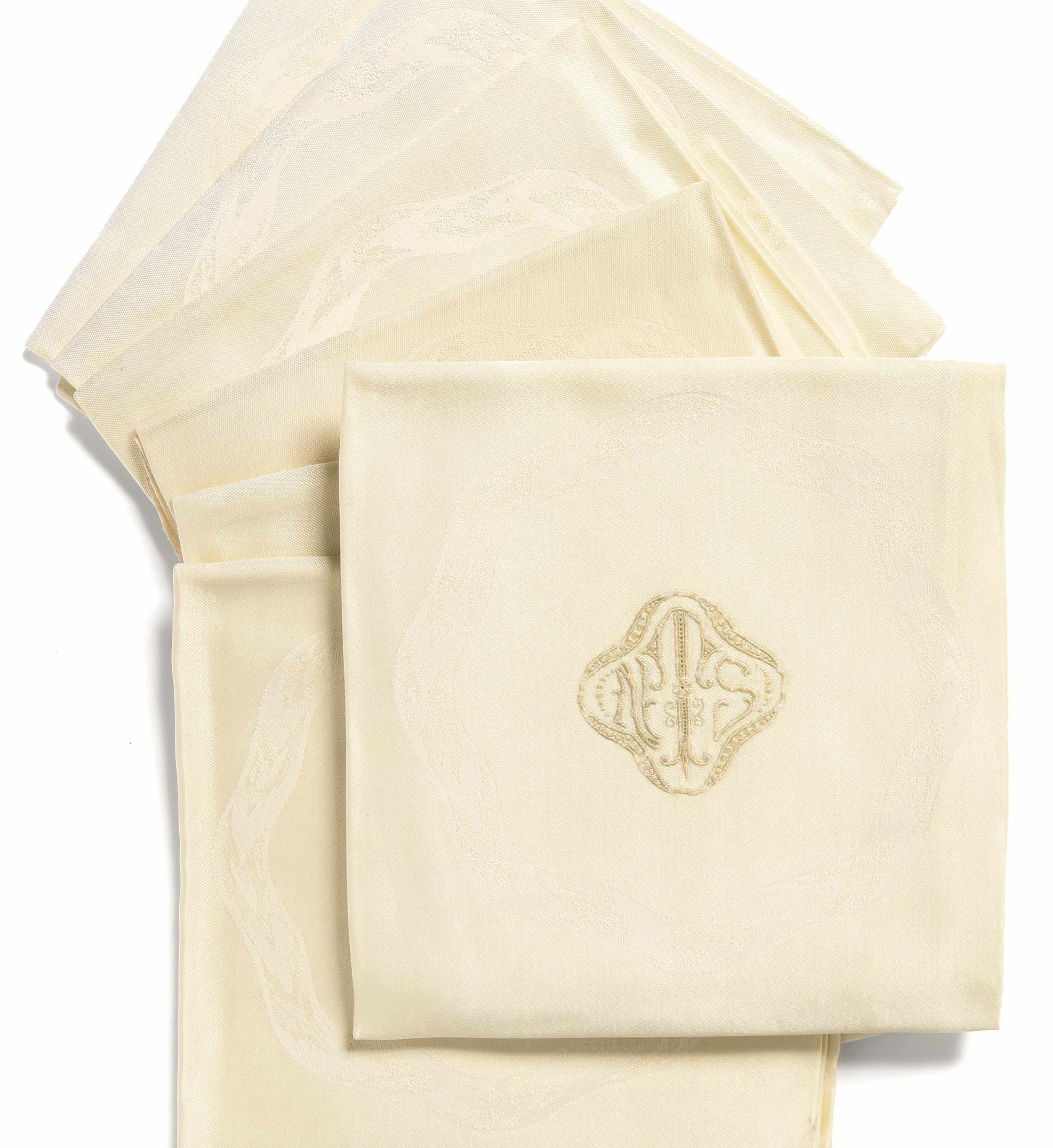 Norma Shearer table linens A large group of table linens