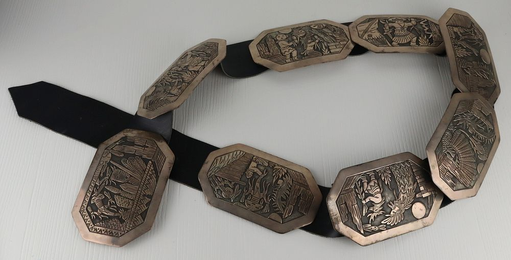 STERLING Robert Becenti Jr Sterling Concho Belt Robert Becenti Jr