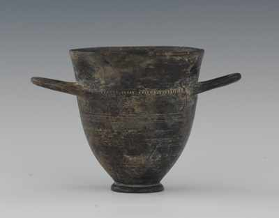 An Etruscan Bucchero Ware Skyphos ca 6th 5th Century B