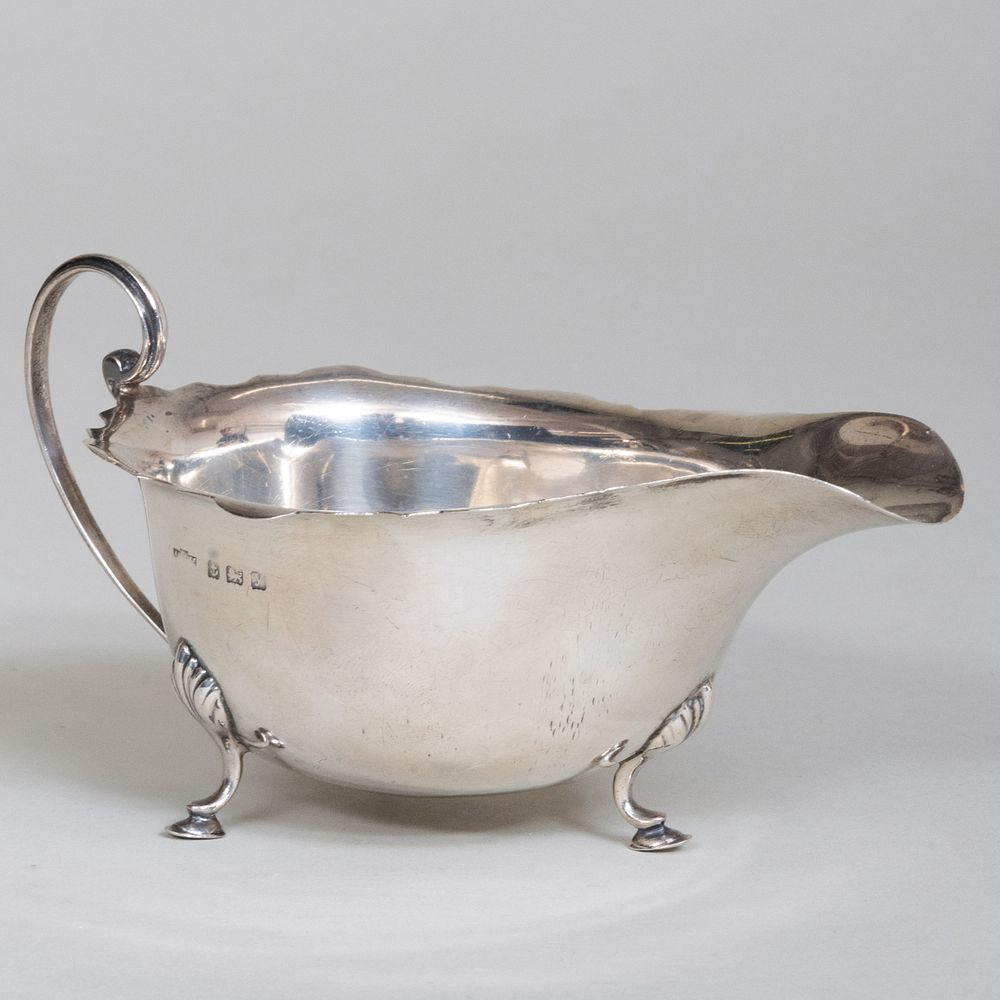 Asprey Co Silver Sauce Boat Maker s mark Birmingham 1923