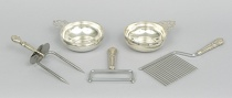 A Group of Sterling Silver Porringers Accessories The lot includes