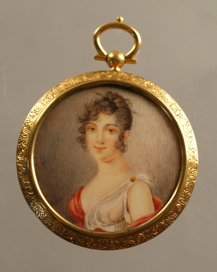 Unknown E 19th C Portrait Miniature of a Lady a