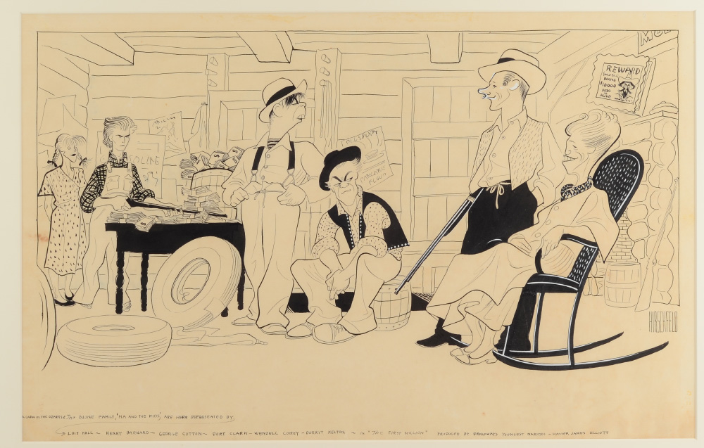 HIRSCHFELD Albert American 1903 2003 The First Million Pen Ink