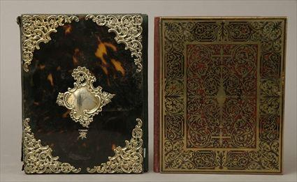 Victorian Brass and Tortoiseshell Blotter Together with an English silver