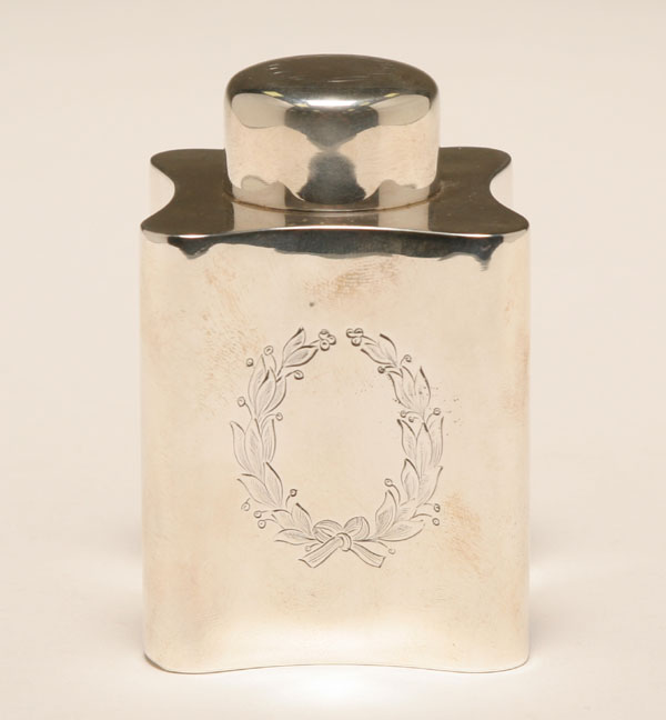 International Silver Co sterling tea caddy The body with formed