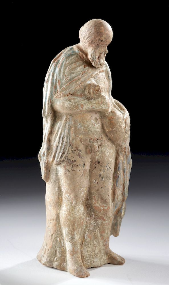 Greek Canosan Terracotta Statue of Dionysos w TL Magna Graecia