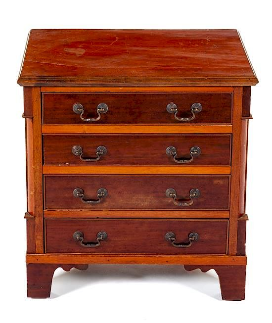 A George III Style Mahogany Chest of Drawers Height 21