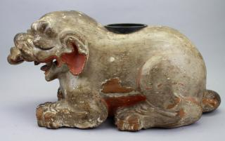 Early Antique Japanese Elephant w Alms Container Early Antique Japanese