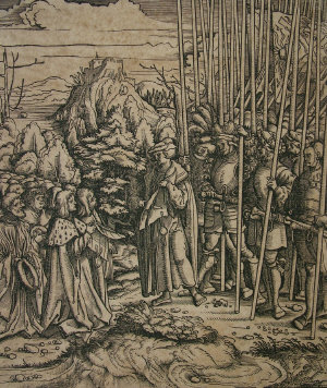 Hans Burgkmair I 1473 1531 Scene of a negotiation of