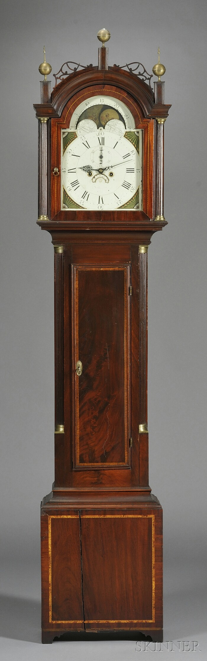 Federal Inlaid Mahogany Tall Clock attributed to John Bailey Hanover