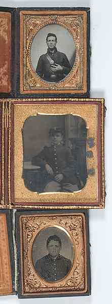 Civil War Cased Images Two Cased Military Images Plus Another