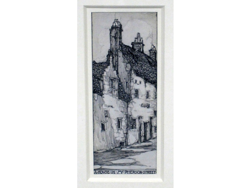 JESSIE M KING Steel engraving A house in McPherson Street