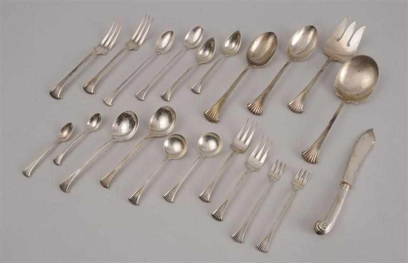 TUTTLE MONOGRAMMED SILVER 342 PIECE FLATWARE SERVICE IN THE ONSLOW