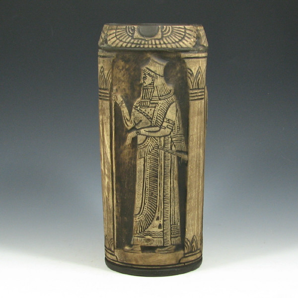 Weller Burntwood or Lebanon 9 1 2 Vase Mint Unusual
