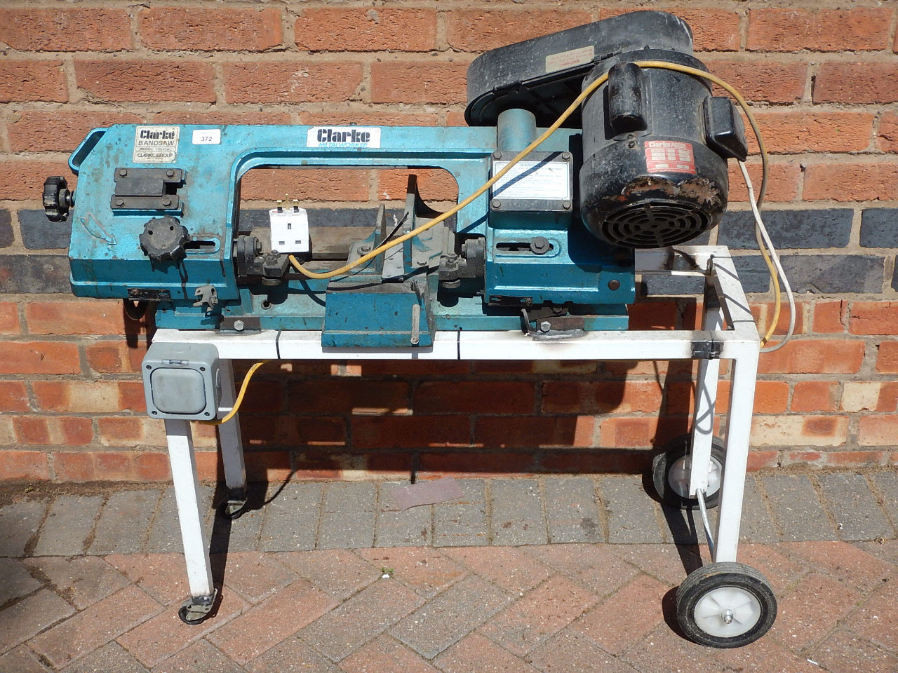 A Clarke bandsaw CBS45MC on trolley stand Viewing Tuesday 12th